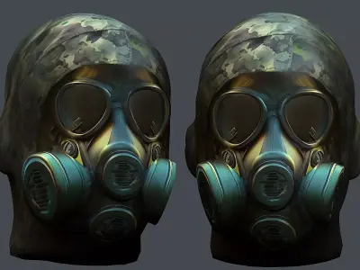 Helmet 3d model military combat Military Low-poly Low-poly 3D model