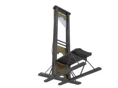 Antique Century French Guillotine 3D model