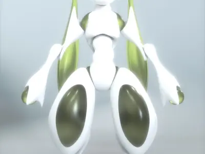 Cute Fantasy Doll Character Cyber Aesthetic Y2K grunge gorpcore Low-poly 3D model