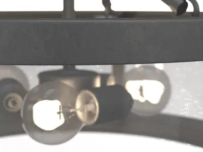 Gresham Collection Three-Light Semi-Flush Convertible 3D model