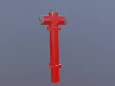 Fire Hydrant Low-poly 3D model 30