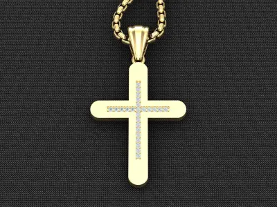 Cross Light Gold 3CP089 3DM STL 3D model