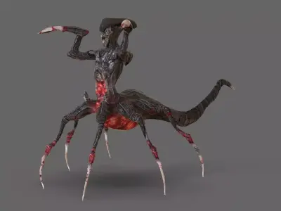 Alien 10 Low-poly 3D model