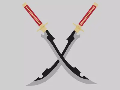  Katen Kyokotsu sword model from bleach Low-poly 3D model