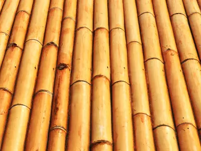 Ultra realistic  bamboo wall geometry  3D model