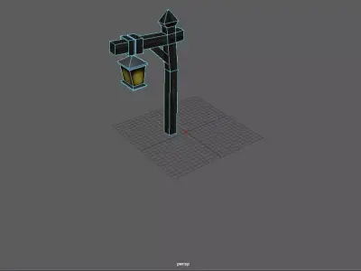 3D Street Lamp Model 3D model
