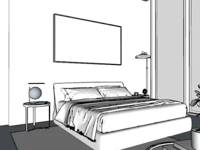 Melbourne Bedroom of M1 3D model