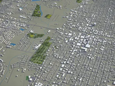 Abilene - City 3D Model Low-poly 3D model