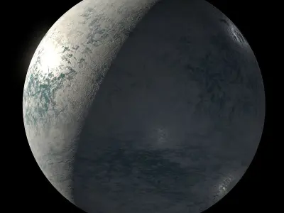 Icy Moon 02 - 8k PBR Low-poly 3D model