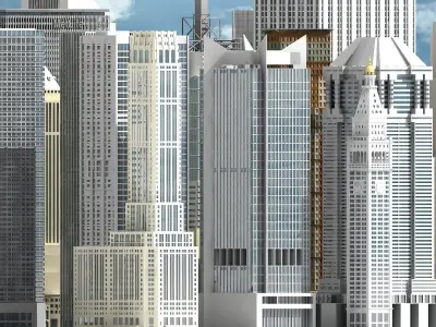 3D New York Skyscrapers 3D model