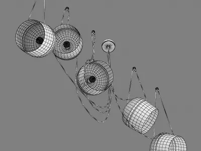 727253 Omega Lightstar chandelier hanging 3D model