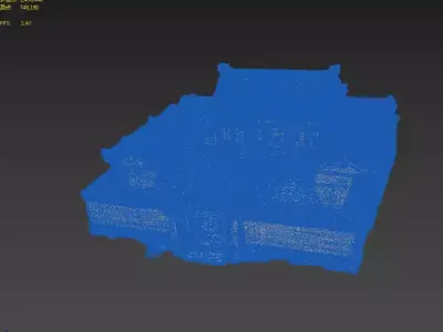  courtyard snow scenery 3D model