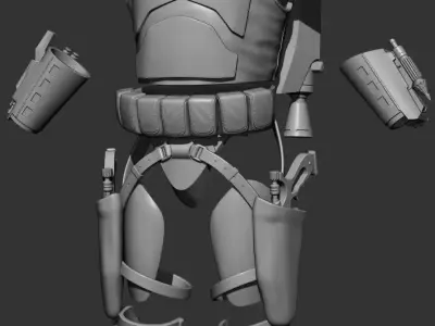 Jango Fett One12 Scale Armor 3D STL Files 3D print model