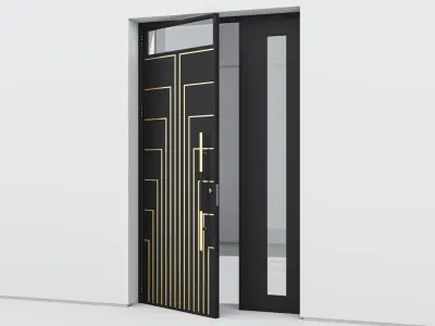 Aluminium door 295 3D model