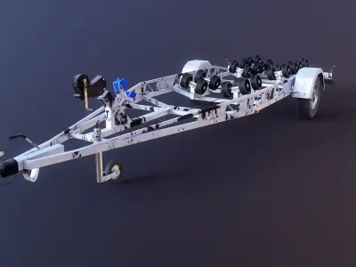  Used Aged Boat Trailer 