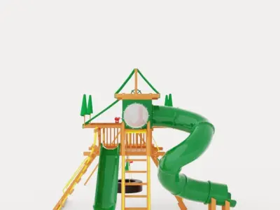 Monster Castle Pkg V Loaded With Tarp Low-poly 3D model