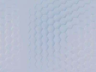 Hexagon grid seamless loop animation 3 3D model