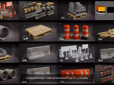 Construction and Traffic Environment Pack 01