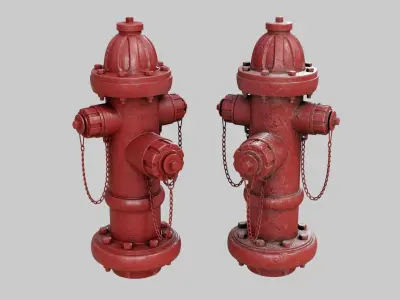 Fire Hydrant High poly 3D model