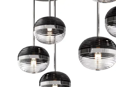 Brando 3 Light Pendant by VILLA LUMI 3D model