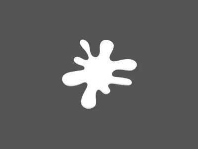 Splash Symbol v1 010 Low-poly 3D model