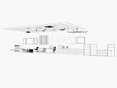 School Classroom Props pack 3D model