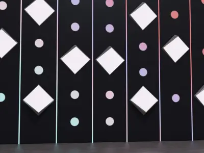 Stage-Lighting wall lights and diamonds Free 3D model