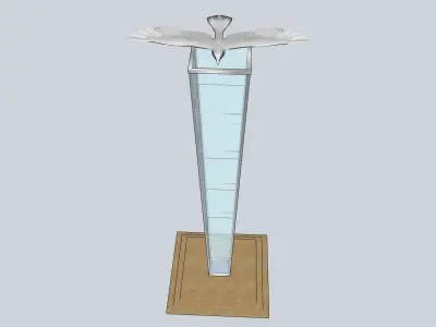 tower with eagle sketchup 3d model 3D model