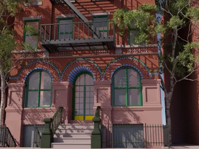 New York City Building  122 Macdougal St 3D model