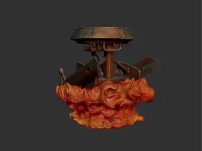 mustafar droid diorama 3D print model