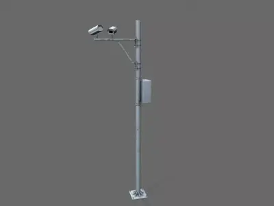 CCTV Camera Low-poly 3D model