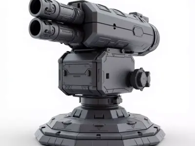 scifi weapon 1 3D print model