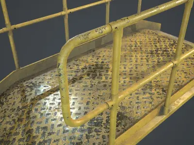 Industrial Platform PBR  Low-poly 3D model