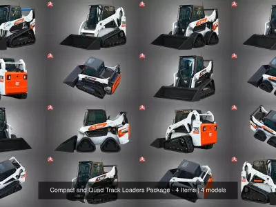 Compact and Quad Track Loaders Package - 4 Items