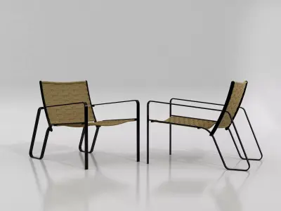 Dalia two lounge chairs 3D model