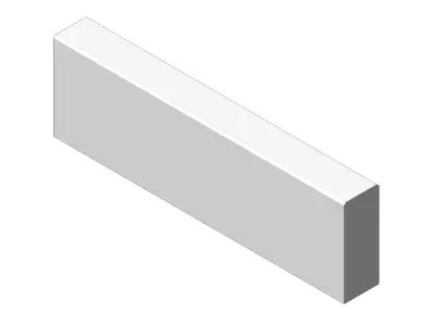Concrete Curb 100 30 12 Straight High Curb 3D model