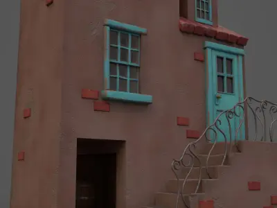 Stylized House Low-poly 3D model