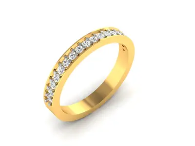 Diamond Ring For Women 3d Print Model 3D print model 6