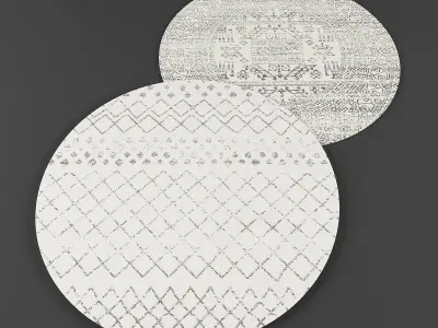 Round rugs04 3D model