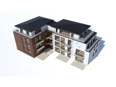 House 01 for Cinema 4D with Corona and V-Ray 3D model