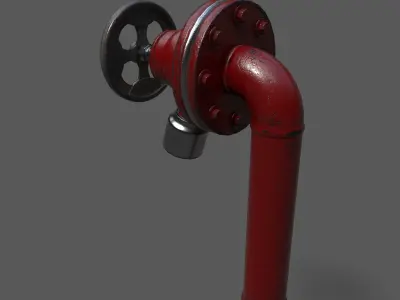 water pipe  Low-poly 3D model