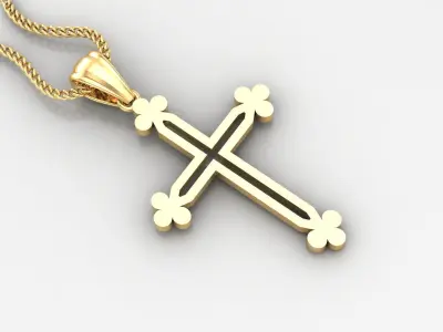 Cross Light Gold 4CP058 3DM STL 3D model