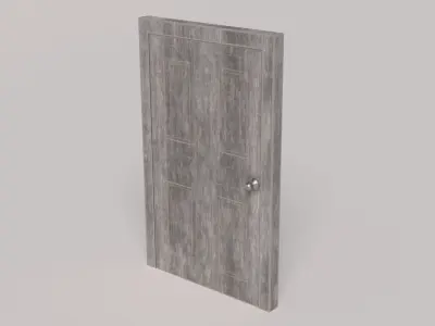 Old Dirty Door Low-poly 3D model