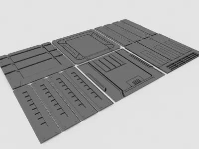 SCI FI PANEL MODEL X 6  3D model