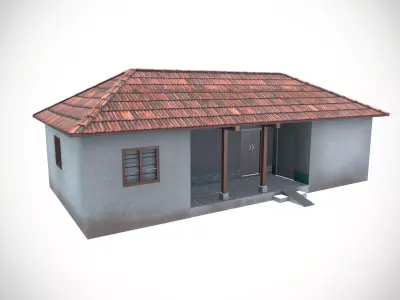 Traditional Indian Rural Village Home Country Home Low-poly 3D model
