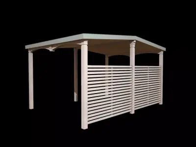 garage Low-poly 3D model shop