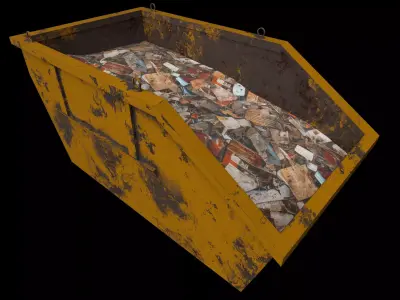 Trash Container V1 Low-poly 3D model