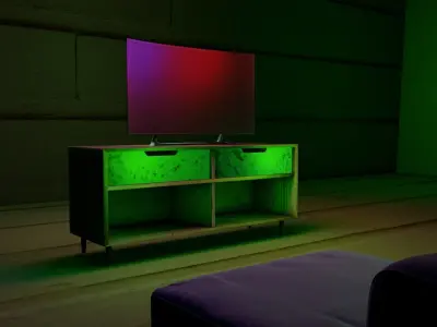 Living Room Low-poly 3D model