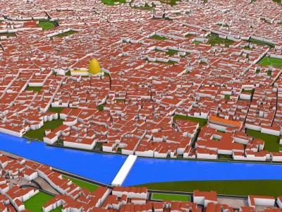 Florence City of Italy 3d model Low-poly 3D model