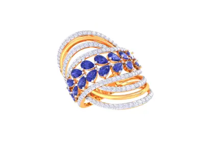 Women Ring  Render 3dm STL OBJ FBX Details 3D print model 7